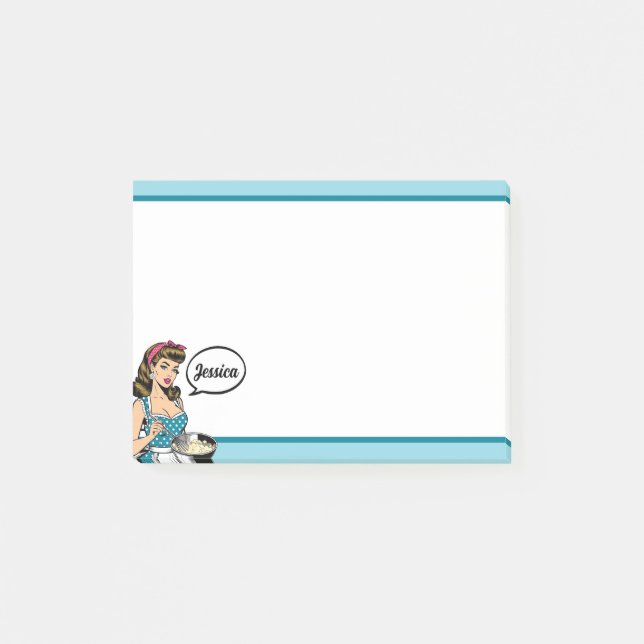 Retro Pinup_ Hey Darlin Post-it Notes (Front)