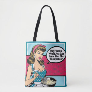 Retro Pinup_ Hey Darlin Tote Bag