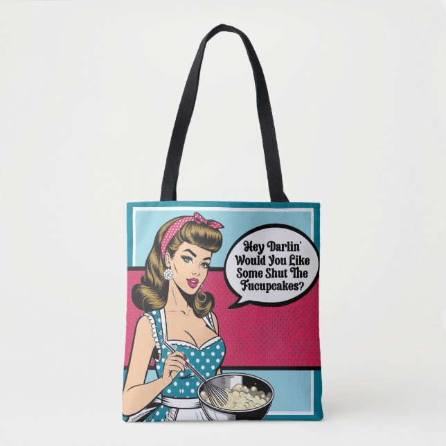 Retro Pinup_ Hey Darlin Tote Bag (Front)