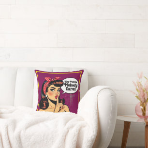 Retro Pinup_ Hey Pudding Cushion