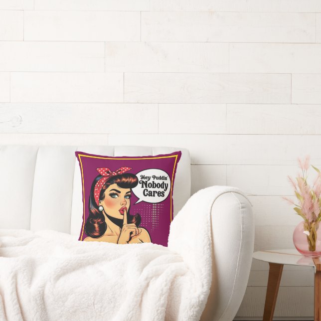 Retro Pinup_ Hey Pudding  Cushion (Couch)