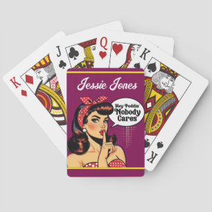 Retro Pinup_ Hey Pudding Playing Cards