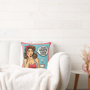 Retro Pinup_ Morning Person Cushion