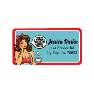 Retro Pinup_ Morning Person Label