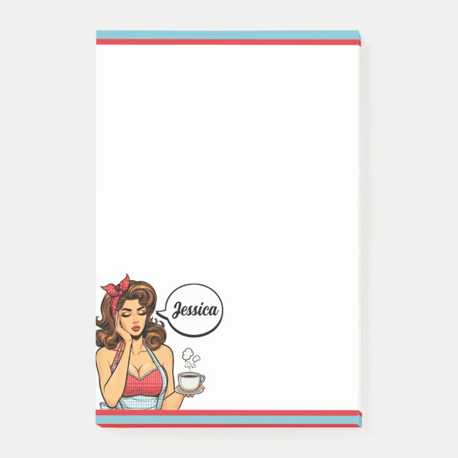 Retro Pinup_ Morning Person Post-it Notes (Front)