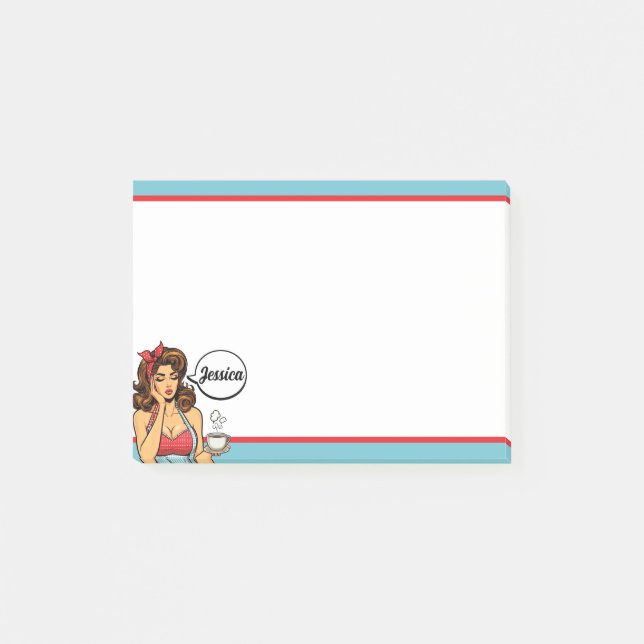 Retro Pinup_ Morning Person Post-it Notes (Front)