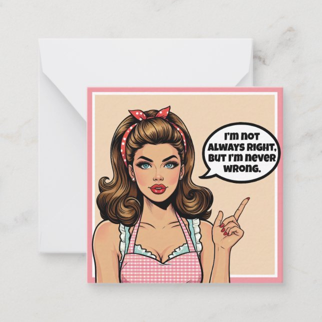 Retro Pinup_Not Wrong Card (Front)