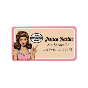 Retro Pinup_ Not Wrong Label