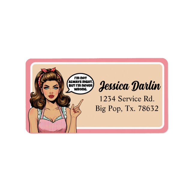 Retro Pinup_ Not Wrong Label (Front)
