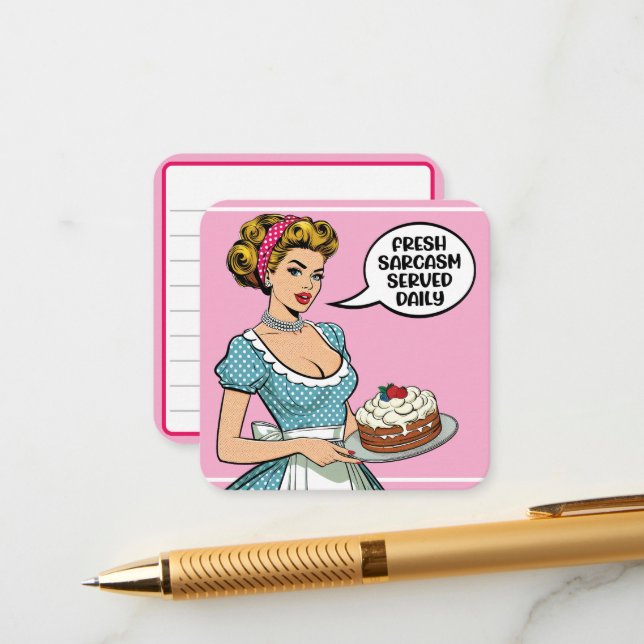 Retro Pinup_ Served Daily Enclosure Card (Front/Back In Situ)