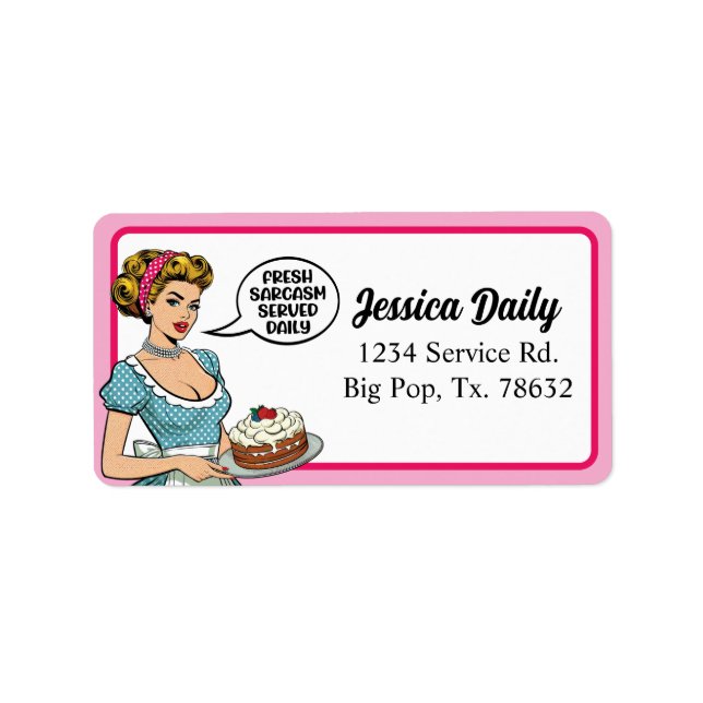 Retro Pinup_ Served Daily Label (Front)