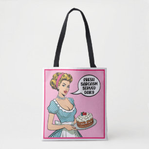 Retro Pinup_ Served Daily Tote Bag