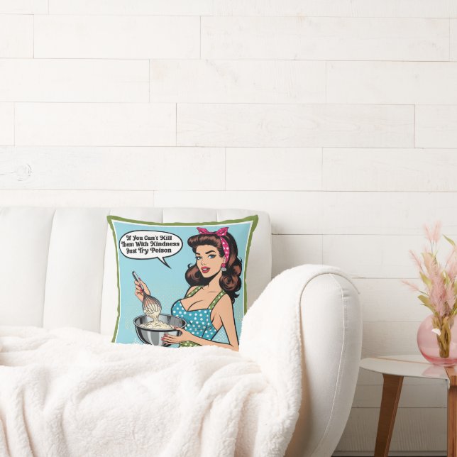 Retro Pinup_ With Kindness Cushion (Couch)
