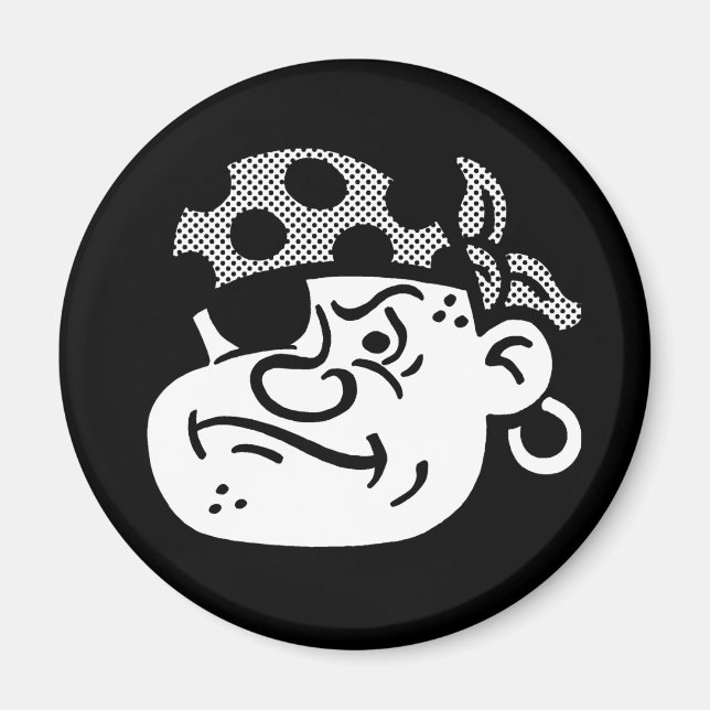 Retro Pirate Magnet (Front)