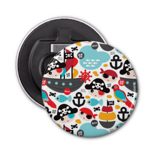Retro pirates illustration sailing bottle opener