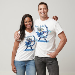 Retro Pixel Art Frost Archer Warrior T-Shirt