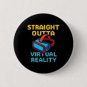 Retro Pixel Art Virtual Reality Graphic For A Vr G 6 Cm Round Badge