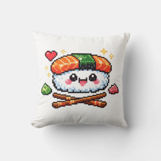Retro Pixel Cute Kawaii Sushi Cushion Pillow