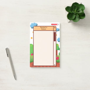 Retro Pixel Gaming Personalized Post-it Notes