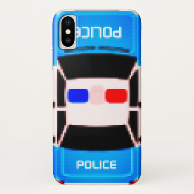 Retro pixel police car cover (Back)