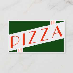 retro pizza business card