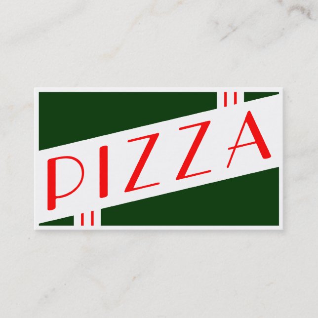 retro pizza business card (Front)