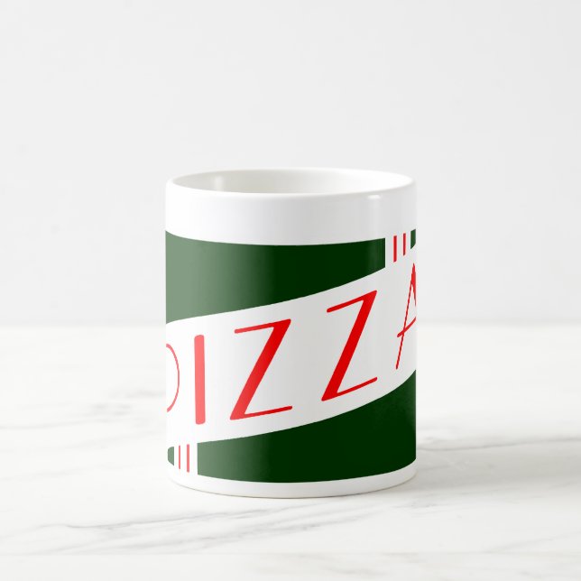 retro pizza coffee mug (Center)