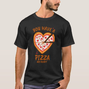 Retro Pizza Happy Valentine's Day cute Love Couple T-Shirt