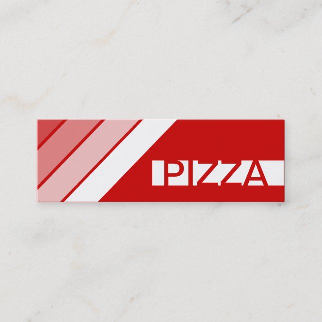 retro PIZZA Mini Business Card (Front)