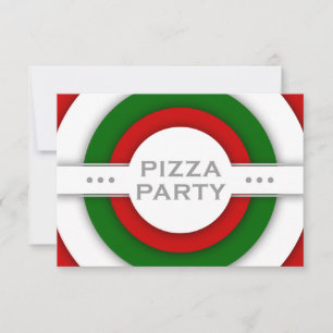 retro PIZZA party Invitation