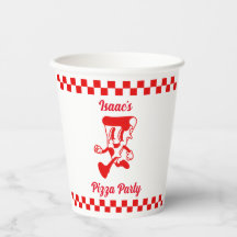 Retro Pizza Party Paper Cup
