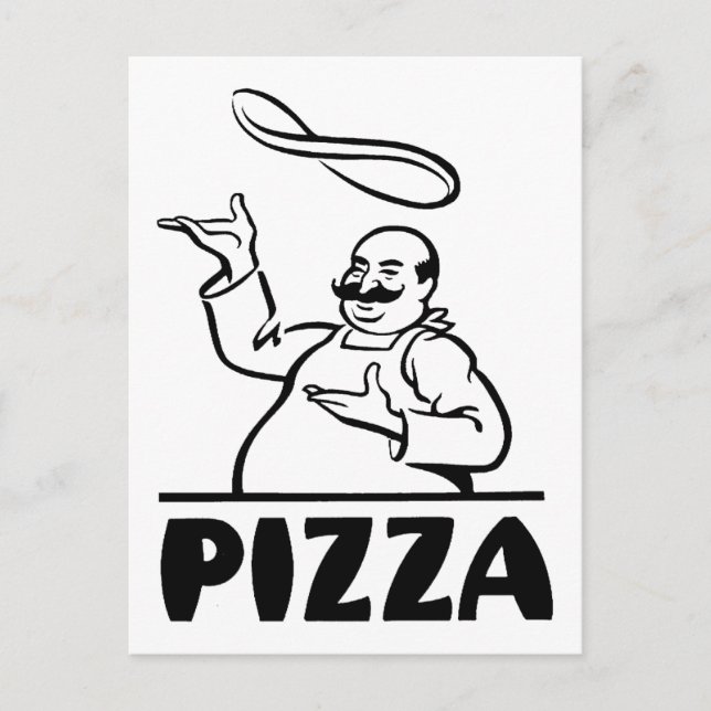 Retro Pizza Postcard (Front)