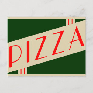 retro pizza postcard
