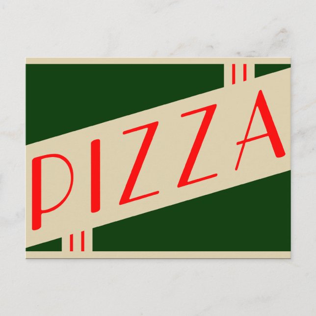 retro pizza postcard (Front)
