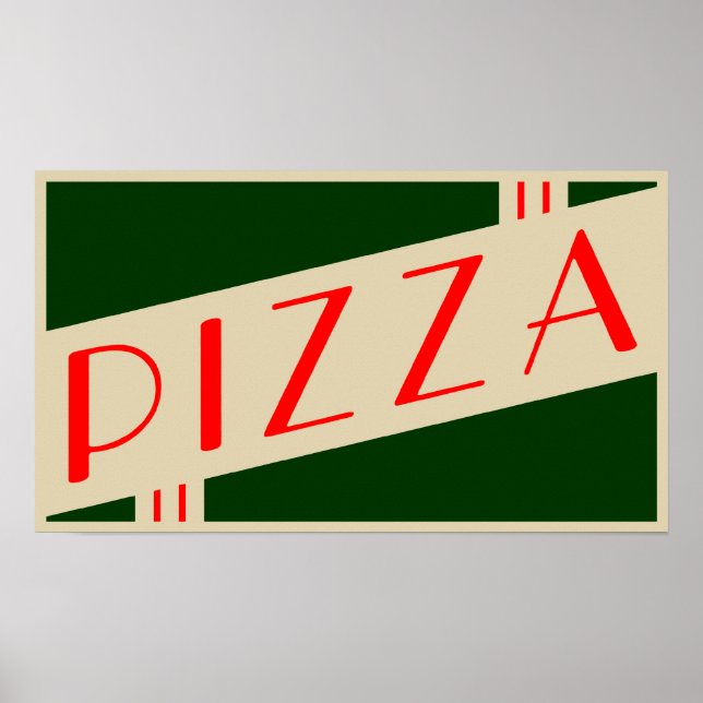 retro pizza poster (Front)