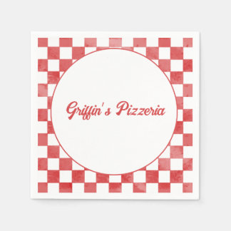 Retro Pizzeria Pizza Party Italian Birthday Party Napkin