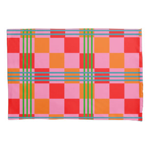 Retro Plaid  Pillowcase