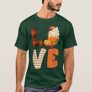 Retro Plaid Pumpkin Spice Fall Season Autumn Thank T-Shirt