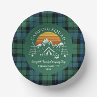 Retro Plaid Tartan Family Camping Squad Campbell