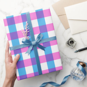 Retro Plaids Colorful Pattern Wrapping Paper