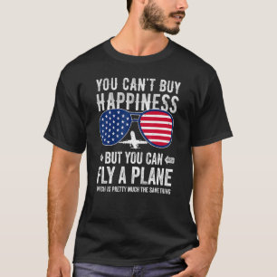 Retro Plane Flying Commercial Pilot Quote Airline T-Shirt