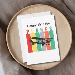 Retro Planes Cessna Aeroplane Aviation Birthday