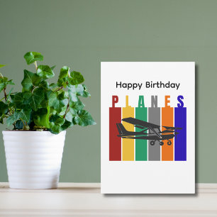 Retro Planes Cessna Aeroplane Aviation Birthday