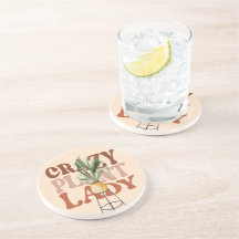 Retro Plant Lady Watercolor Plants Typography