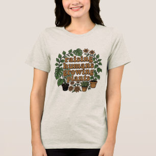 Retro Plant Mum SVG Aesthetic Tri-Blend Shirt