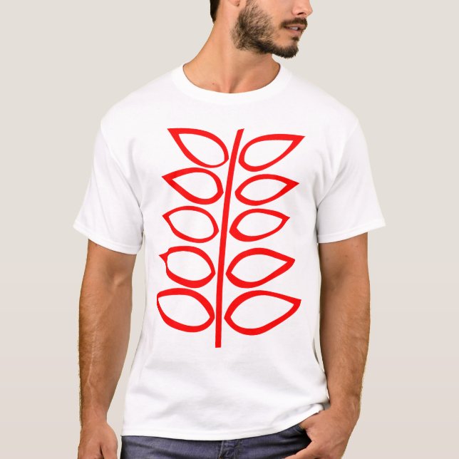 Retro Plant - Red T-Shirt (Front)