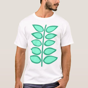 Retro Plant Shades of Green T-Shirt