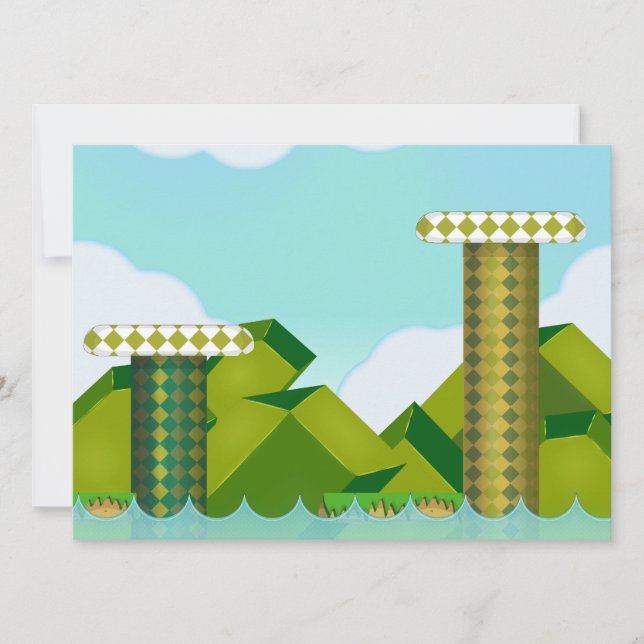 Retro Platform Game Invitation (Front)