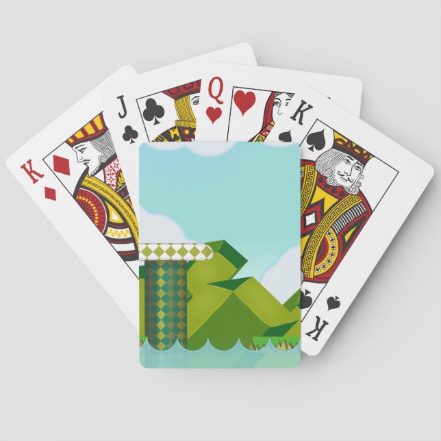 Retro Platform Game Playing Cards (Back)