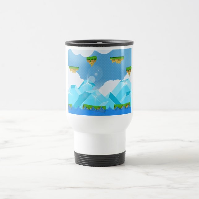 Retro Platform Game Travel Mug (Center)